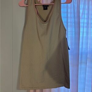 Tahari Beige Patterned Tank Top 2X/3X NWT